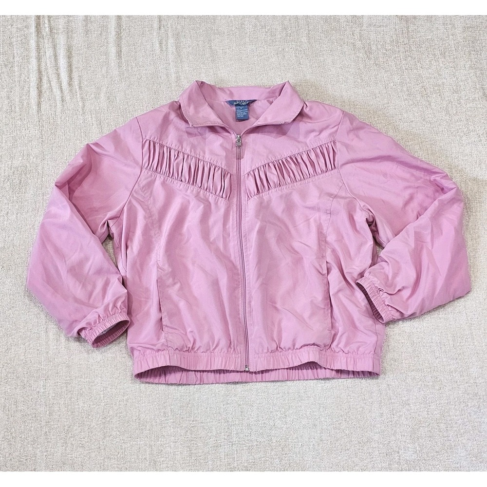 Koret Sport‎ Women's Jacket Windbreaker Size  Small Barbie Pink Full Zip Pockets